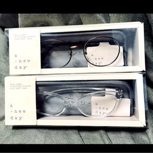 Blue Light Filtering Glasses 2 pair set eye relief computer glasses